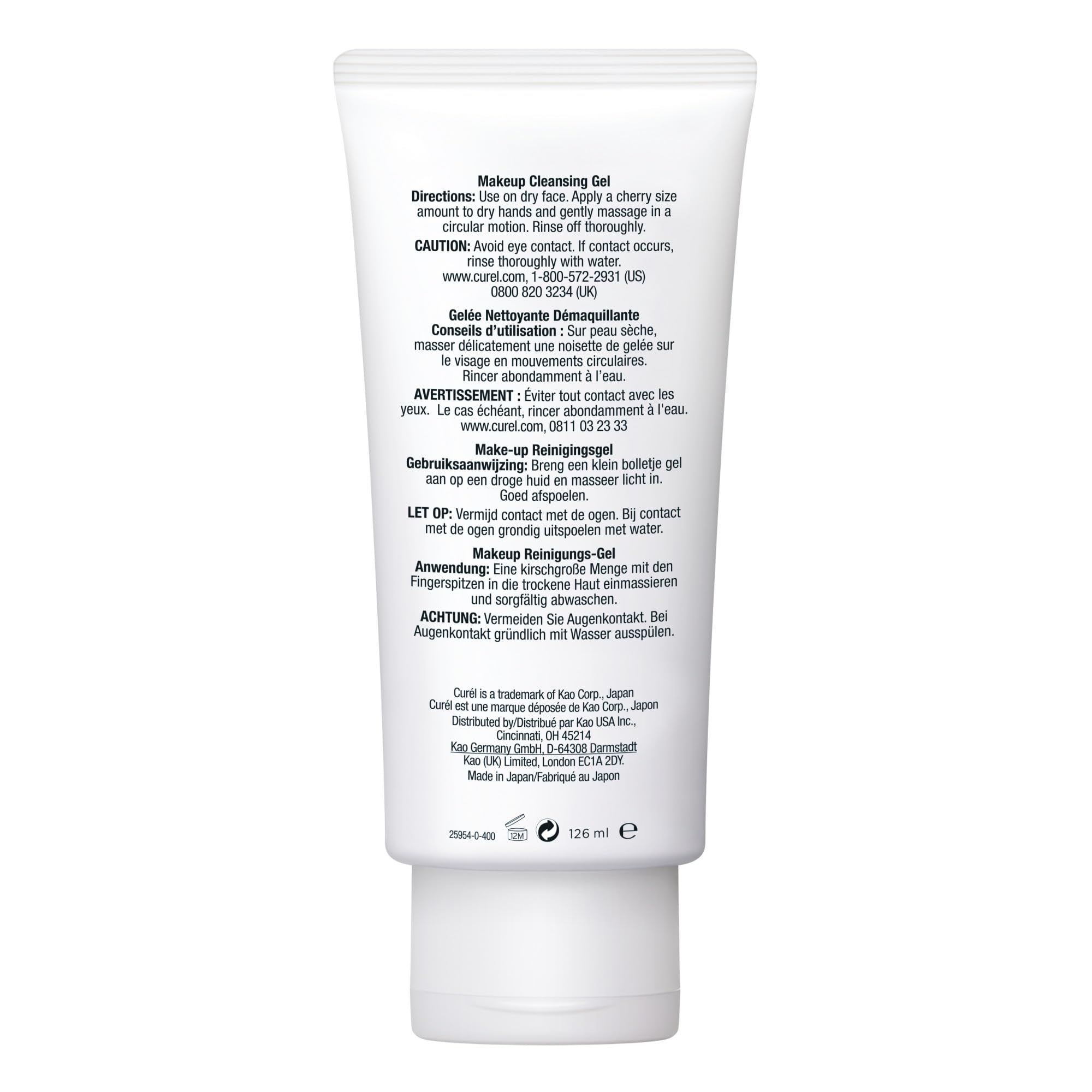 Curel label and callouts showing fragrance-free, pH-balanced benefits