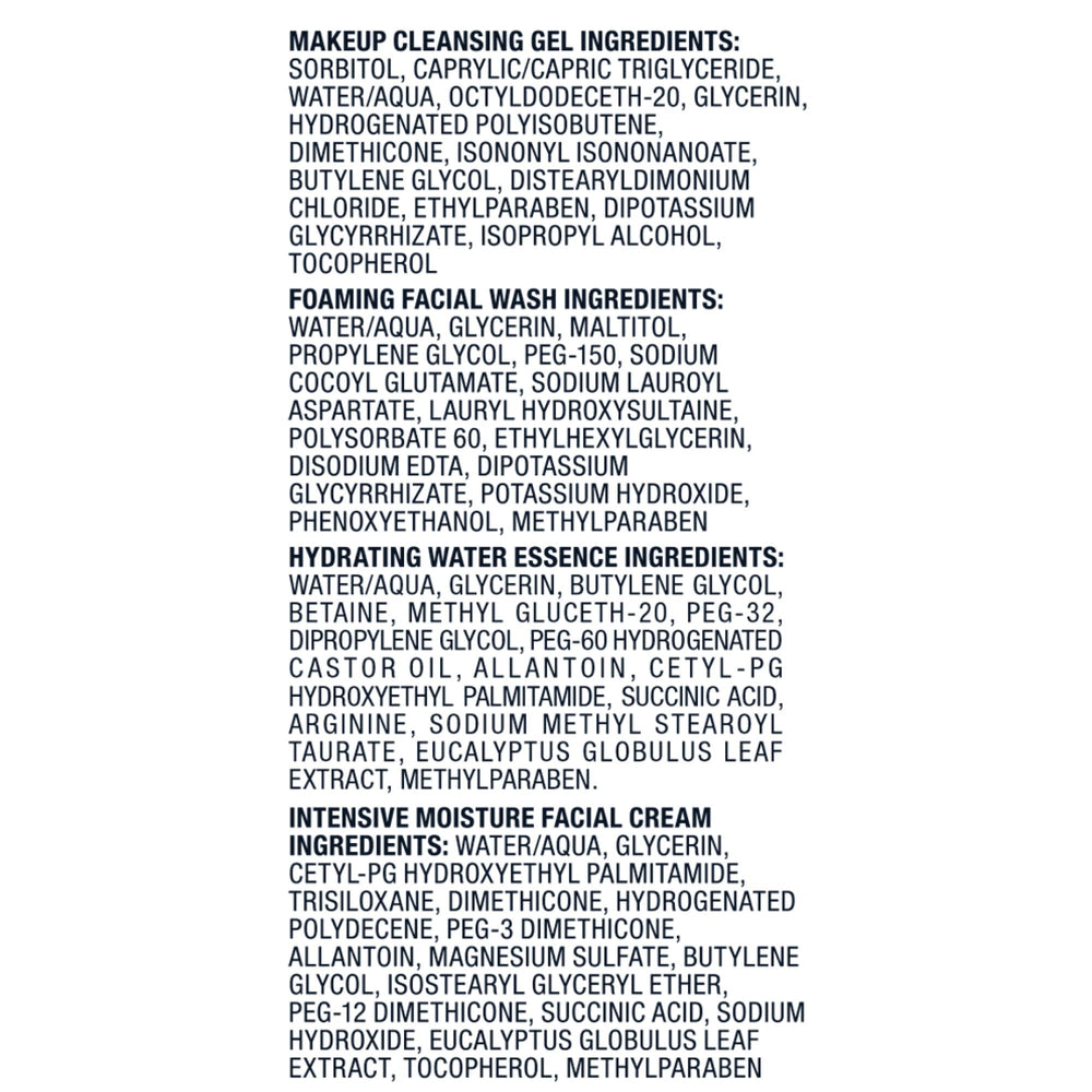 Curel label and ingredient list closeup highlighting ceramide focus