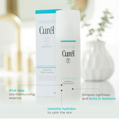 Curel product label and ingredients panel showing pH balanced, fragrance-free formulation