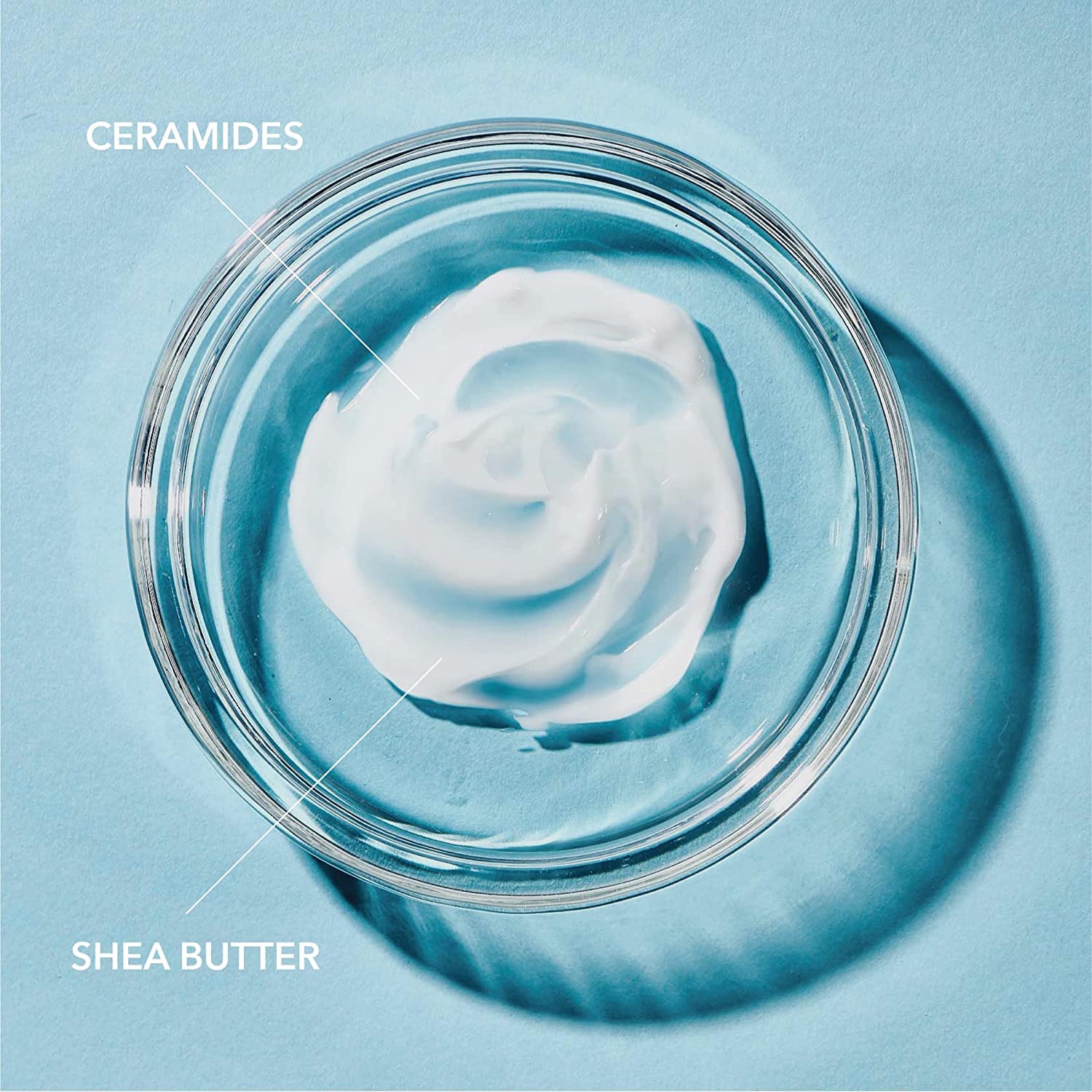 Curel label ingredients detail highlighting key ceramide-focused formula for barrier support