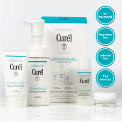 Curel cleansing gel closeup dissolving makeup gently for sensitive skin