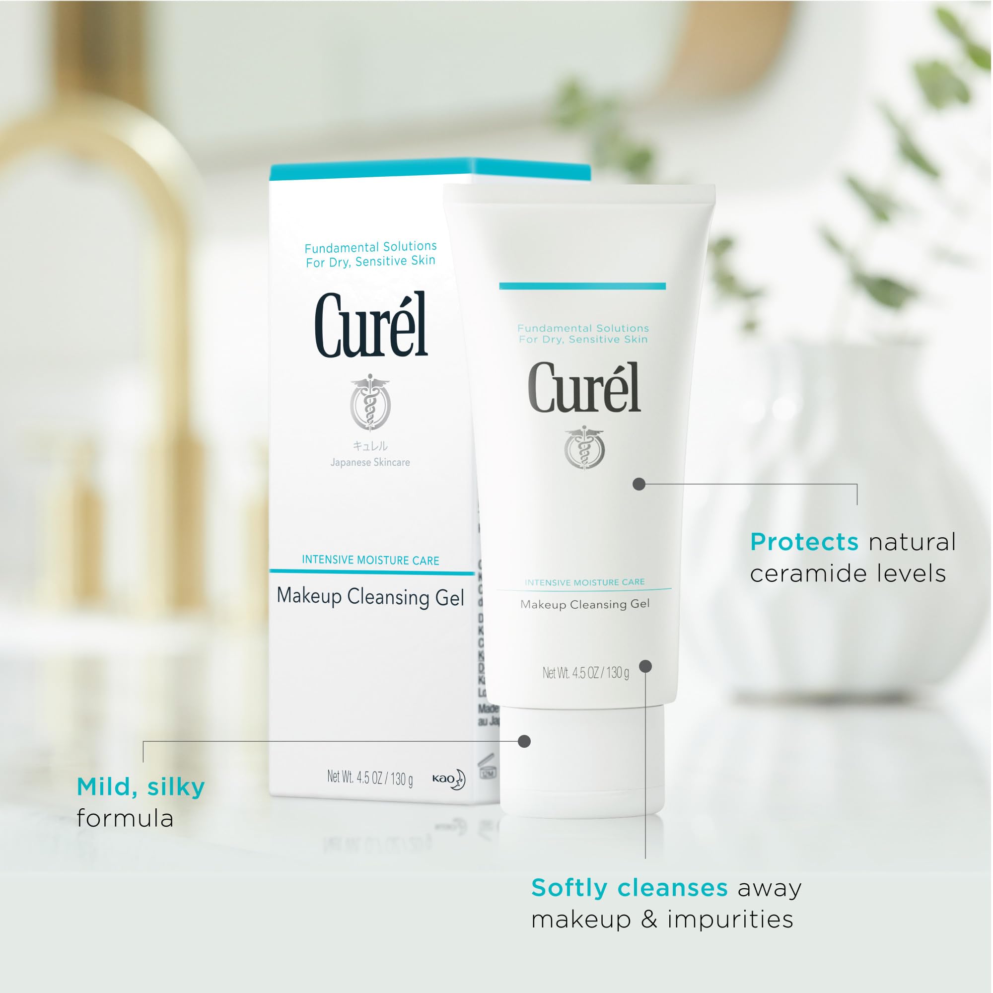 Curel gel texture close-up showing lightweight hydrating formula benefit
