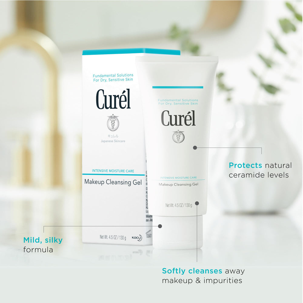 Curel gel texture close-up showing lightweight hydrating formula benefit