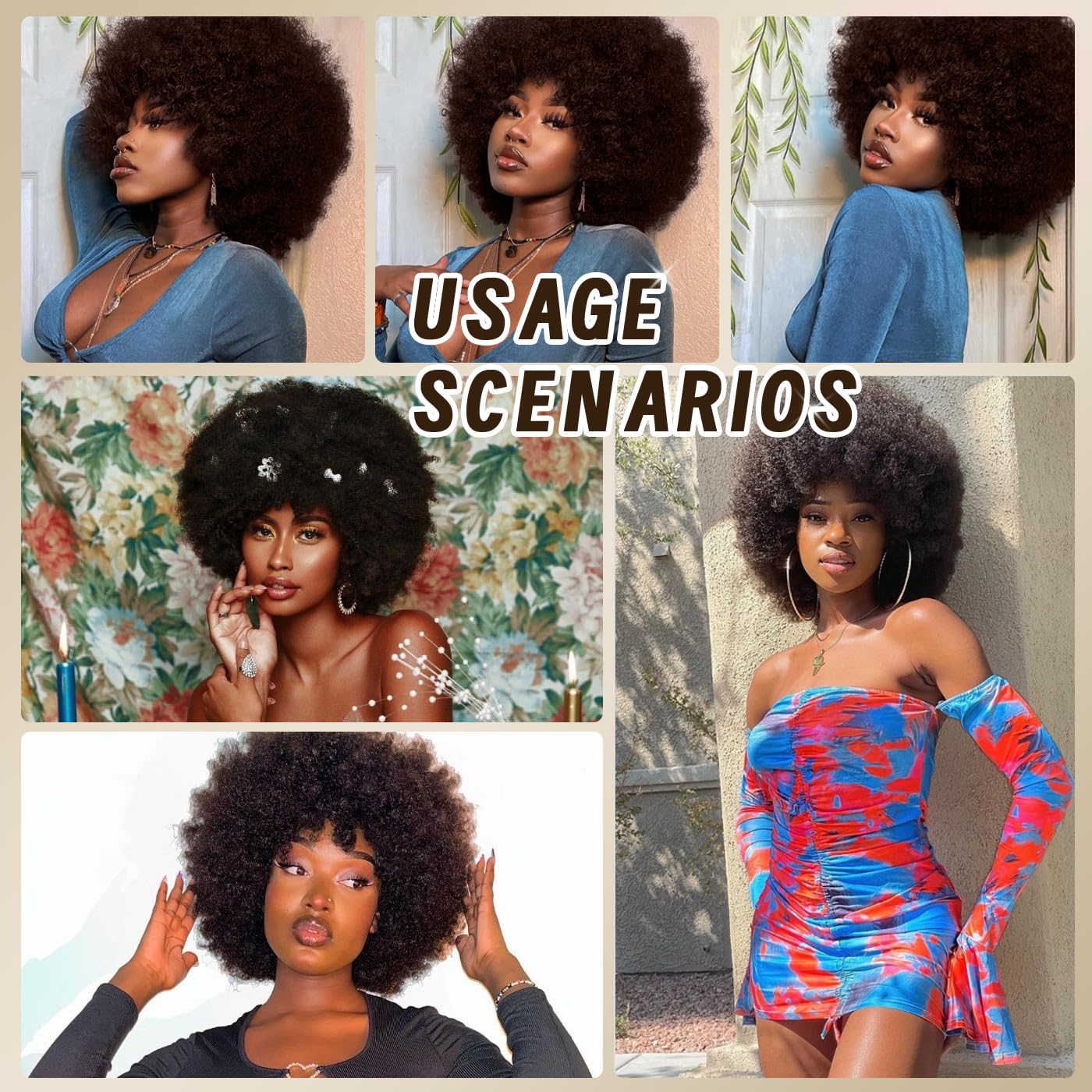 CURLCRAZY wig on mannequin for size comparison and wear expectations