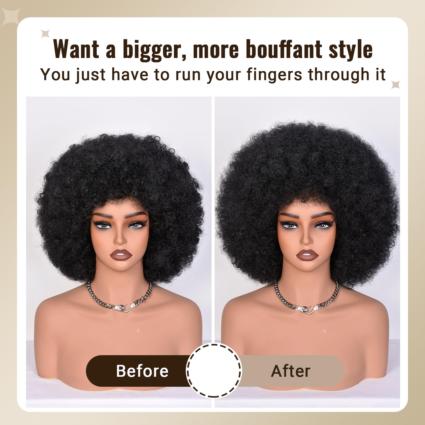 CURLCRAZY on wig stand demonstrating breathable storage advantage