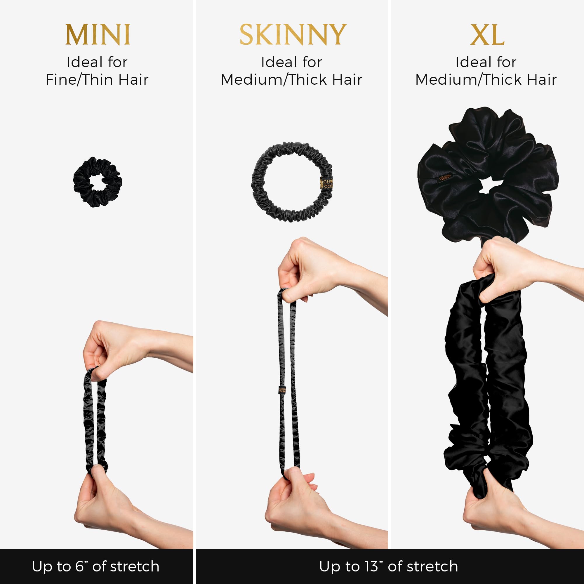 Curlfriend Collective scrunchie used during skincare routine holding hair back while protecting strands