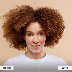 CURLSMITH applying cream to curly hair for improved softness