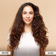 CURLSMITH before and after curls showing increased bounce and elasticity