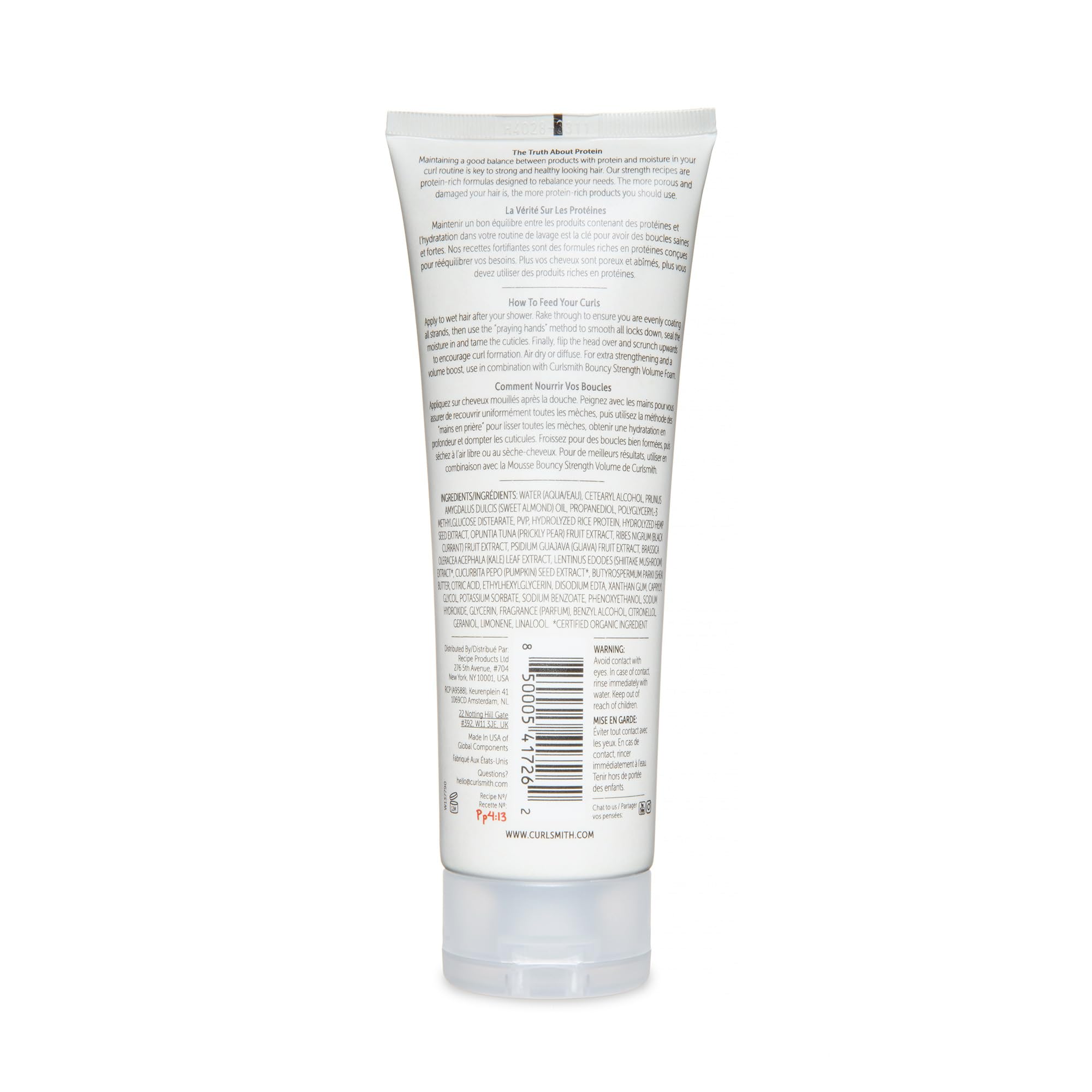 CURLSMITH cream texture close-up highlighting lightweight spreadability