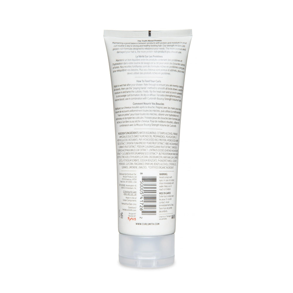 CURLSMITH cream texture close-up highlighting lightweight spreadability