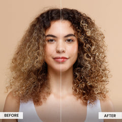 CURLSMITH Essential Moisture Conditioner pouring to show slip for easier detangling