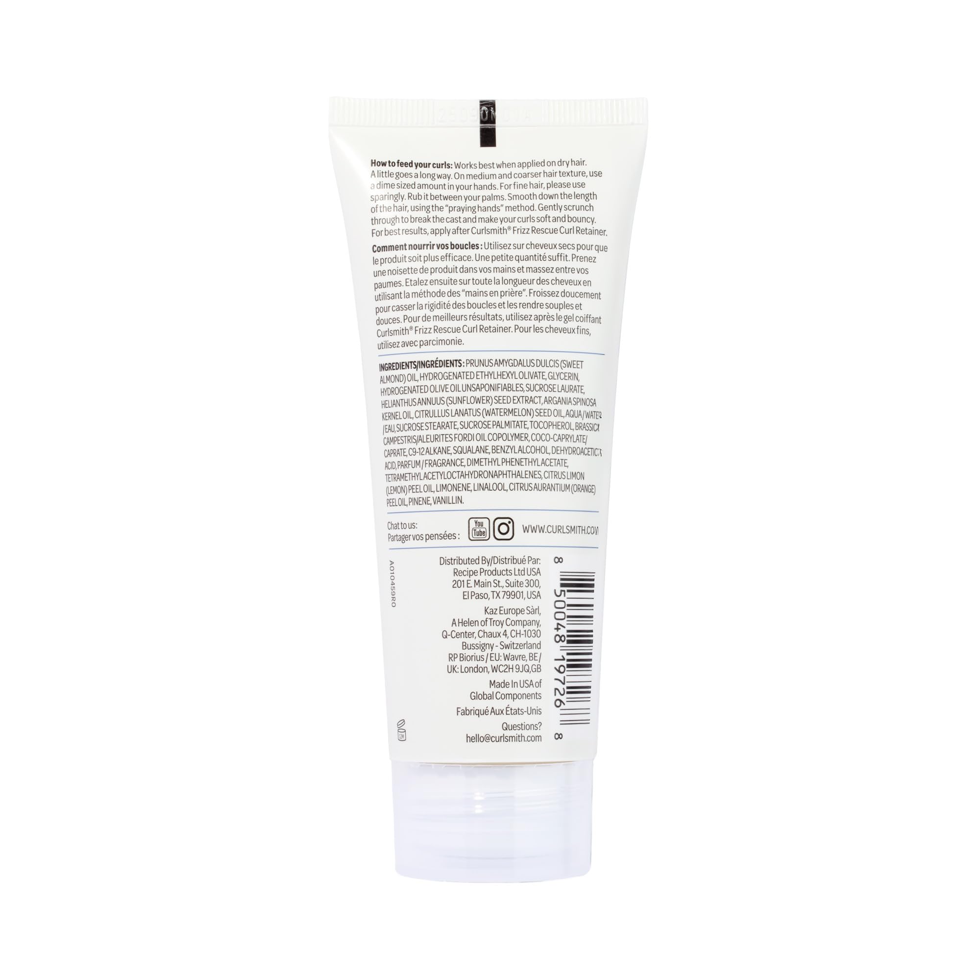 CURLSMITH serum on bathroom shelf conveying everyday styling convenience