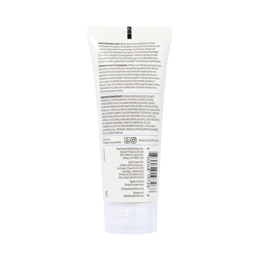 CURLSMITH serum on bathroom shelf conveying everyday styling convenience