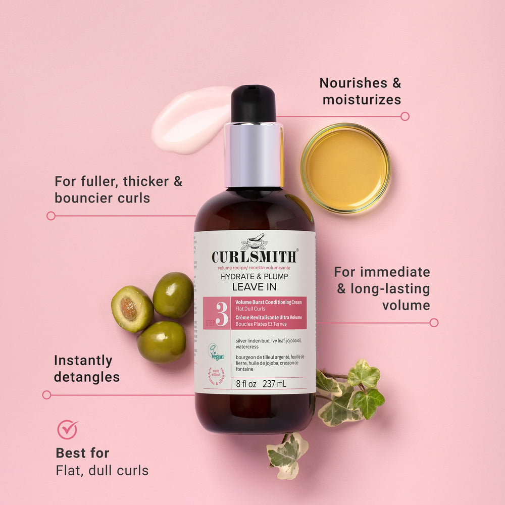 CURLSMITH cream texture closeup revealing lightweight, hydrating consistency