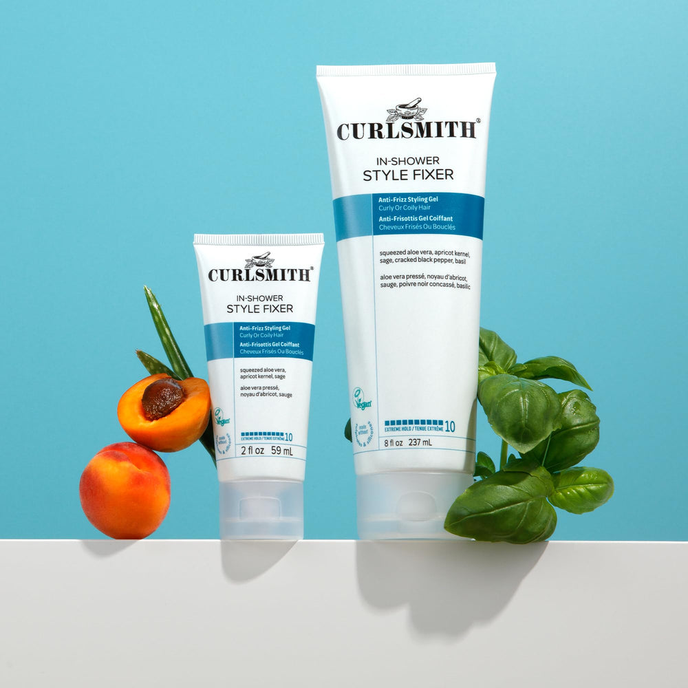 CURLSMITH open container showing gel consistency and easy scrunching benefit