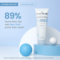CURLSMITH 8 oz gel in hand illustrating scale and travel-friendly size