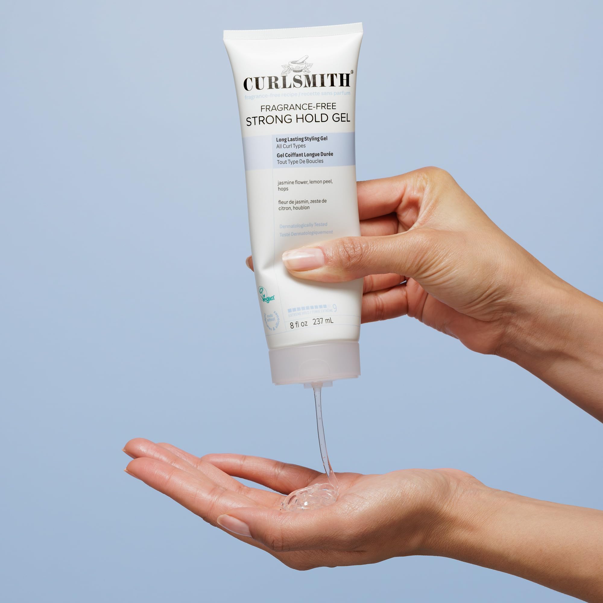 CURLSMITH scrunching out crunch to reveal soft bouncy curls for finish