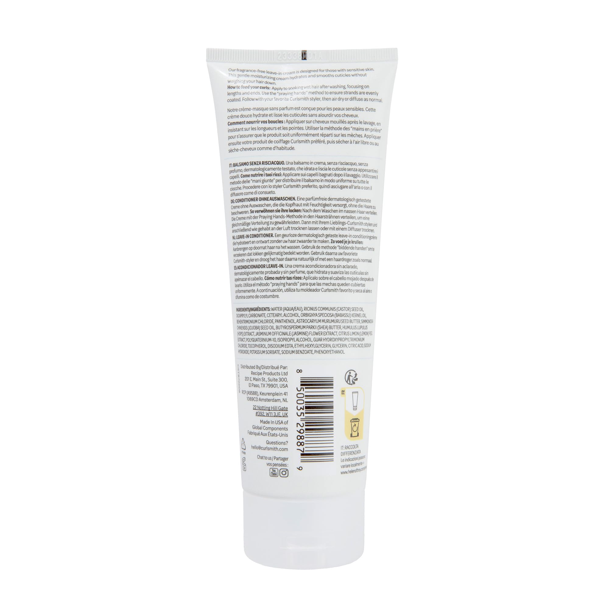 CURLSMITH packed in a travel bag as part of a styling routine for on-the-go care