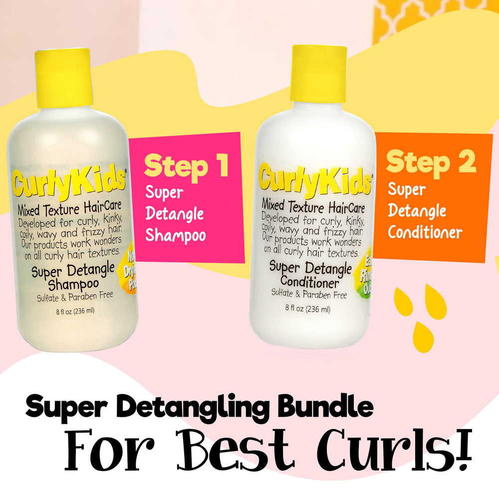 CurlyKids displayed on bathroom shelf in family setting for everyday routine appeal