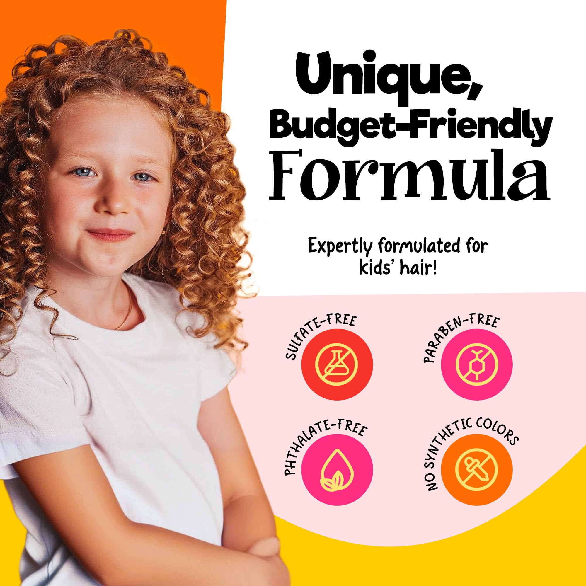 CurlyKids conditioner cream texture demonstrating rich slip for easier detangling
