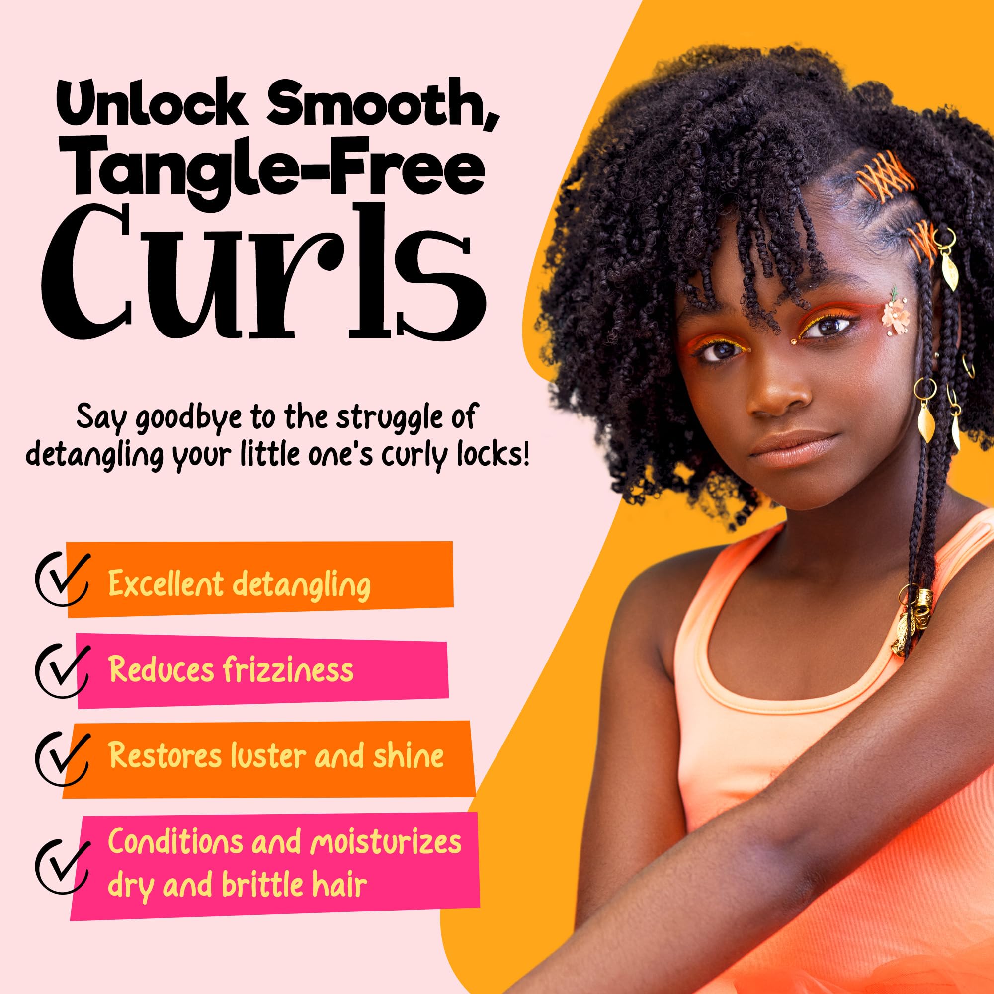 CurlyKids shampoo pump close-up enabling controlled gentle cleansing