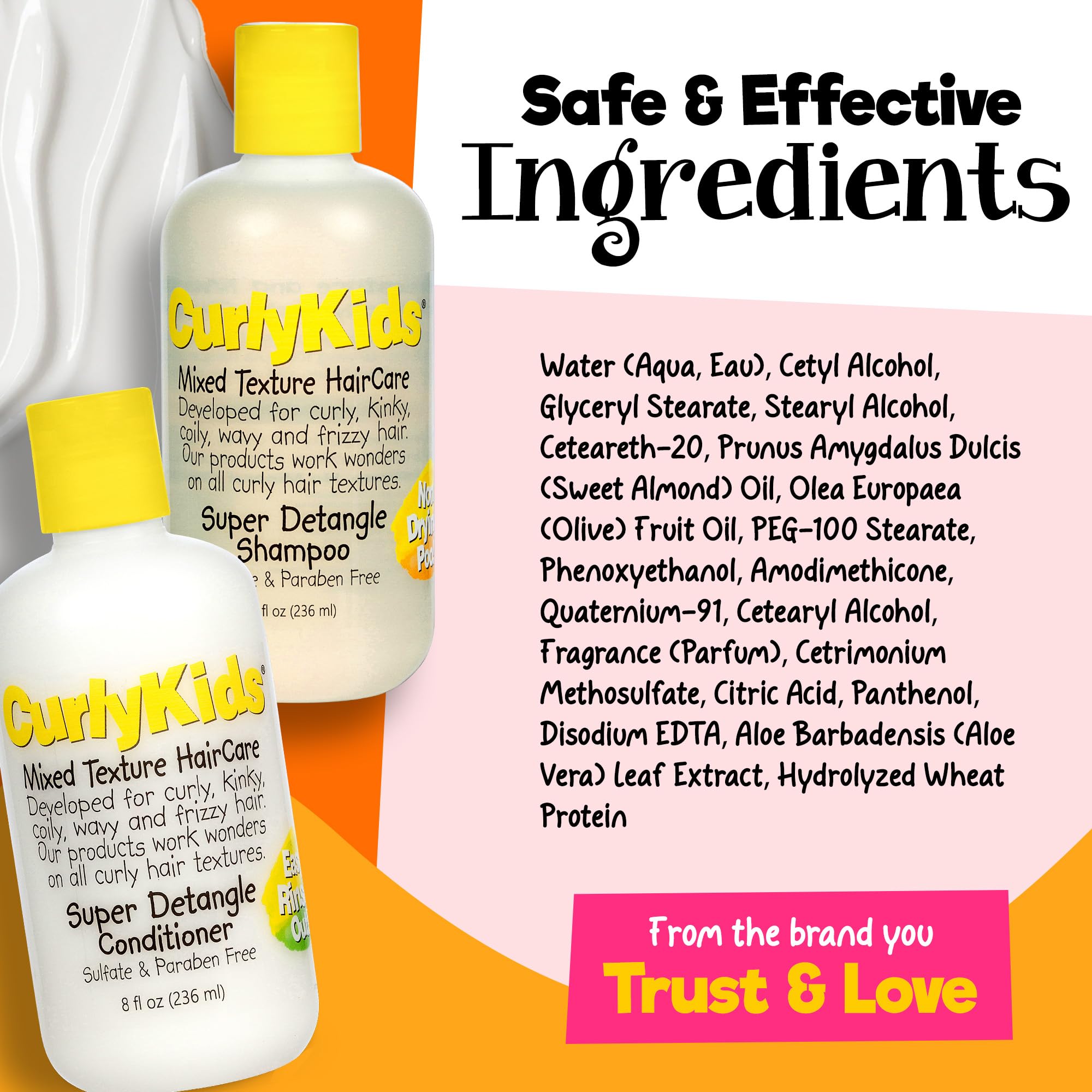 CurlyKids size comparison in hand to convey bottle scale and travel-friendly benefit