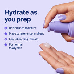 Curology gel droplet on skin demonstrating hyaluronic hydration boost