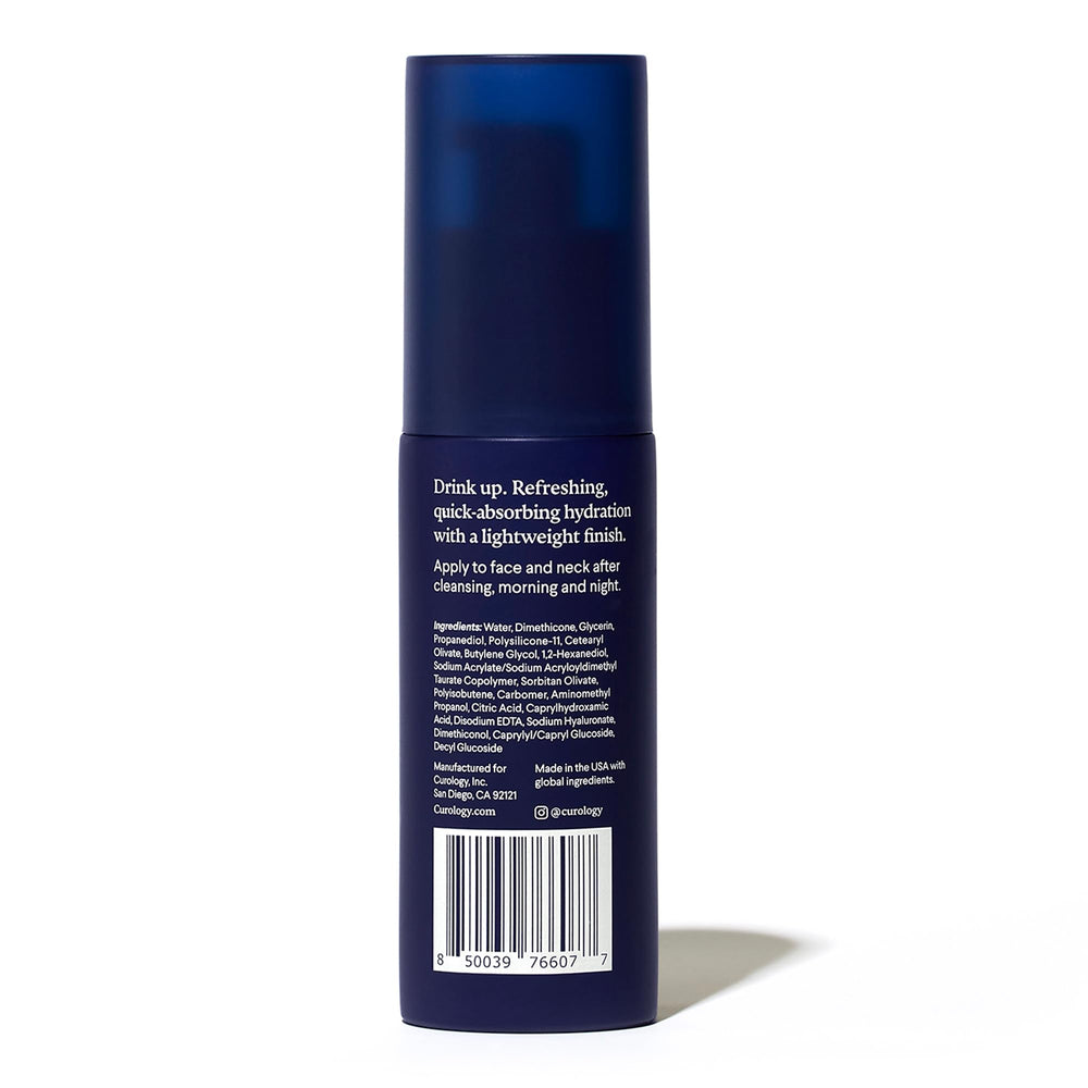 Curology moisturizer on bathroom counter suggesting daily routine use