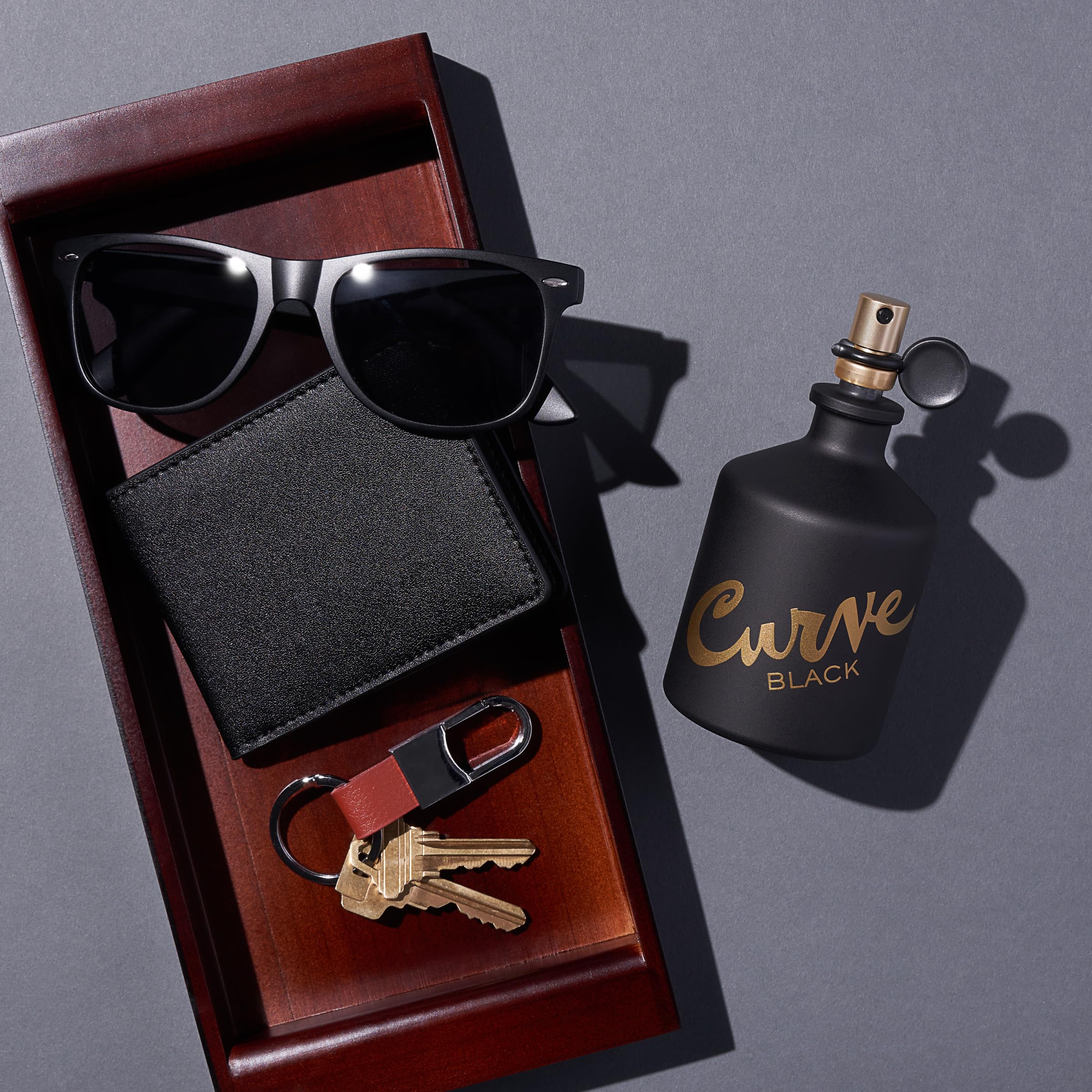 Curve Black label closeup showing fragrance notes and brand clarity