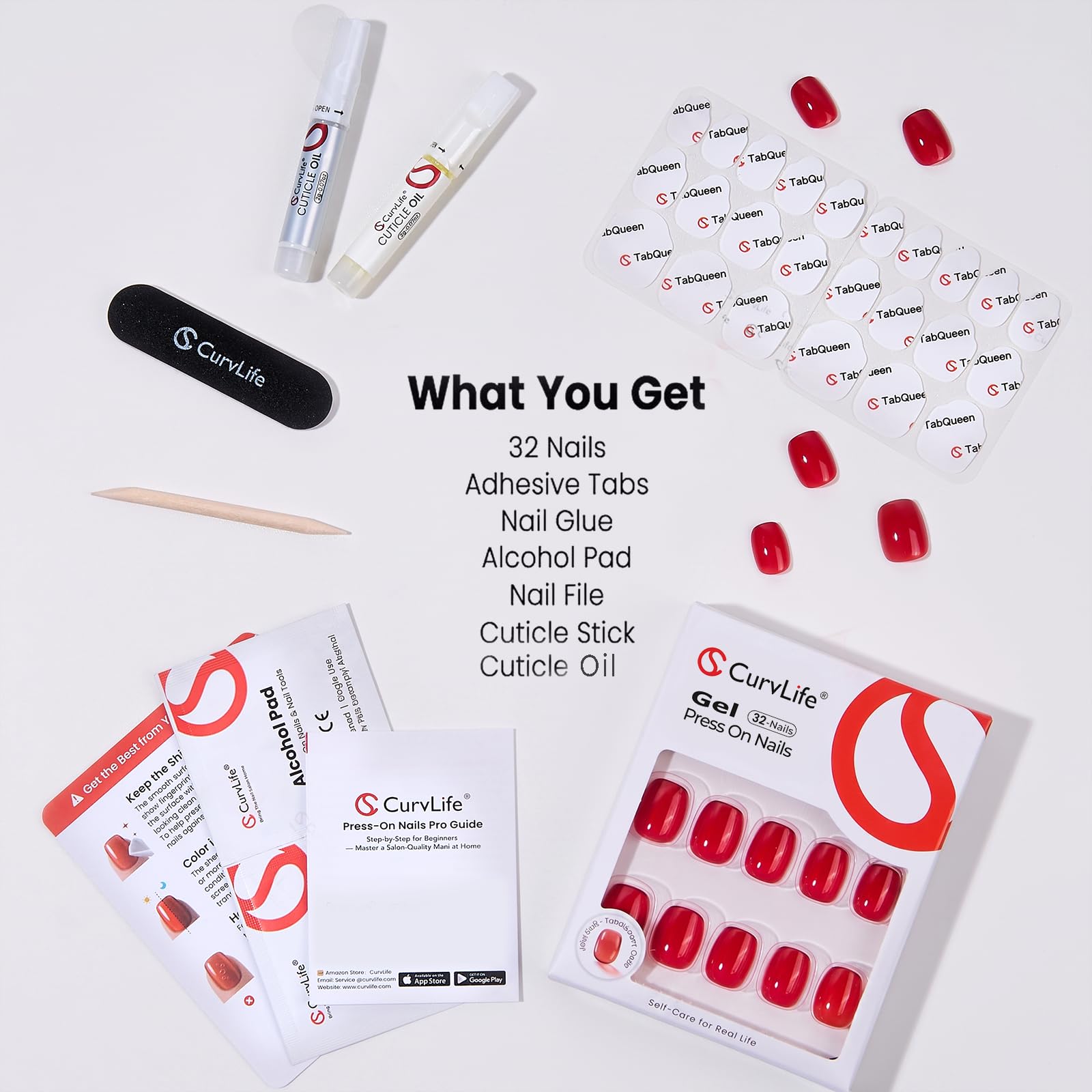 CurvLife nails worn on hand demonstrating natural look and polish