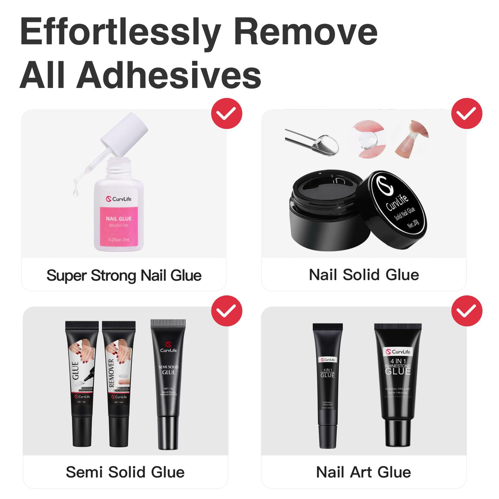 CurvLife on vanity with nails, suggesting at-home salon results and neat cleanup