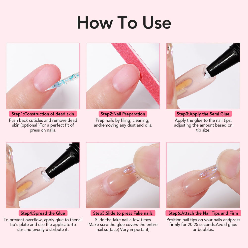 CurvLife press-on nails in use demonstrating quick adhesion without UV lamp