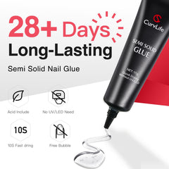 CurvLife semi-solid glue close-up showing drip-proof texture for precise application