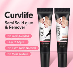 CurvLife semi-solid glue gel close-up texture for controlled, bubble-free placement
