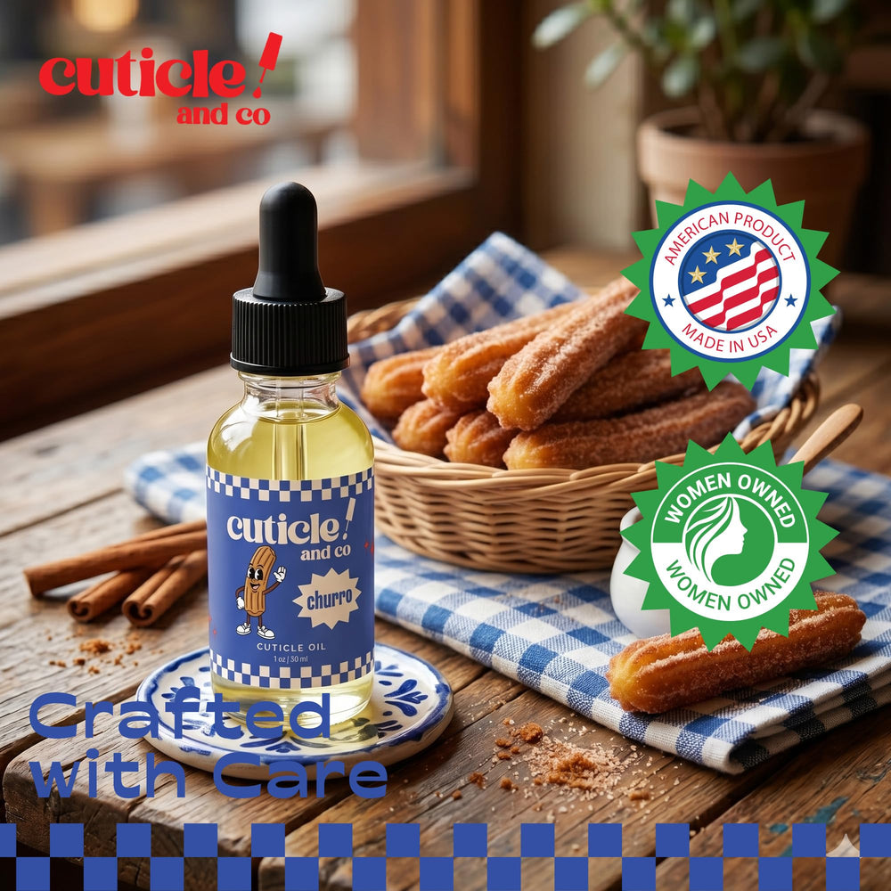 Cuticle And Co applied to cuticle illustrating smoother, conditioned look