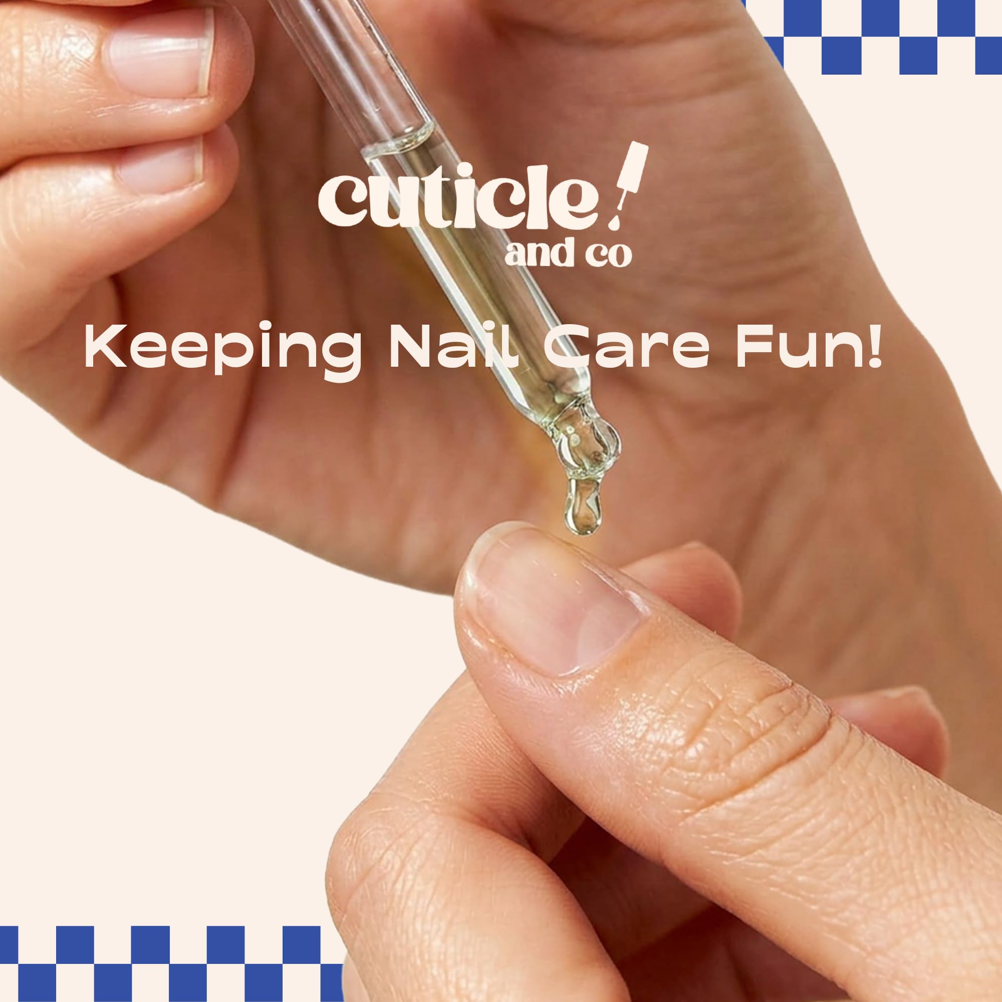 Cuticle And Co bottle in travel pouch for on-the-go nail care benefit
