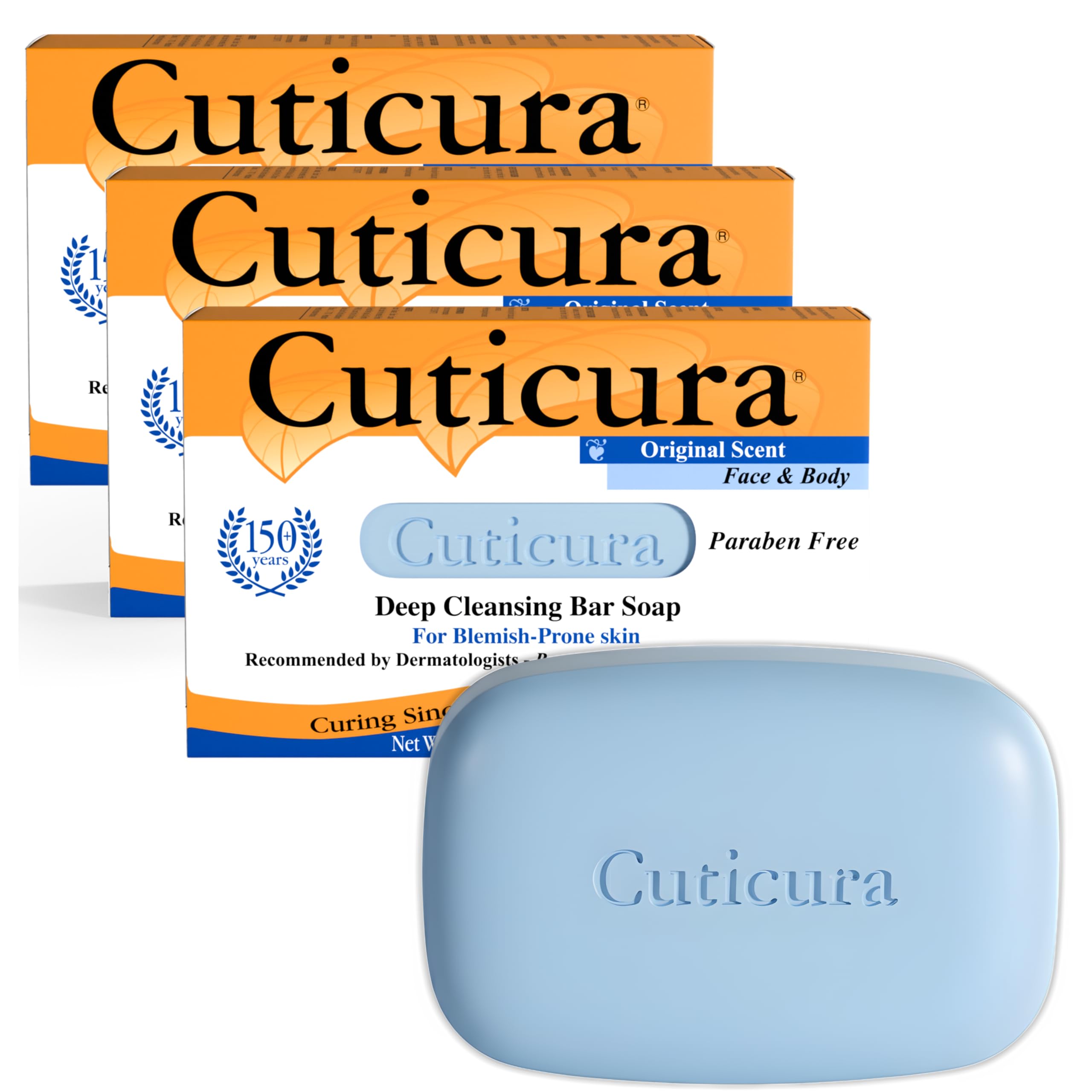 Cuticura front packaging showing brand and bar benefits