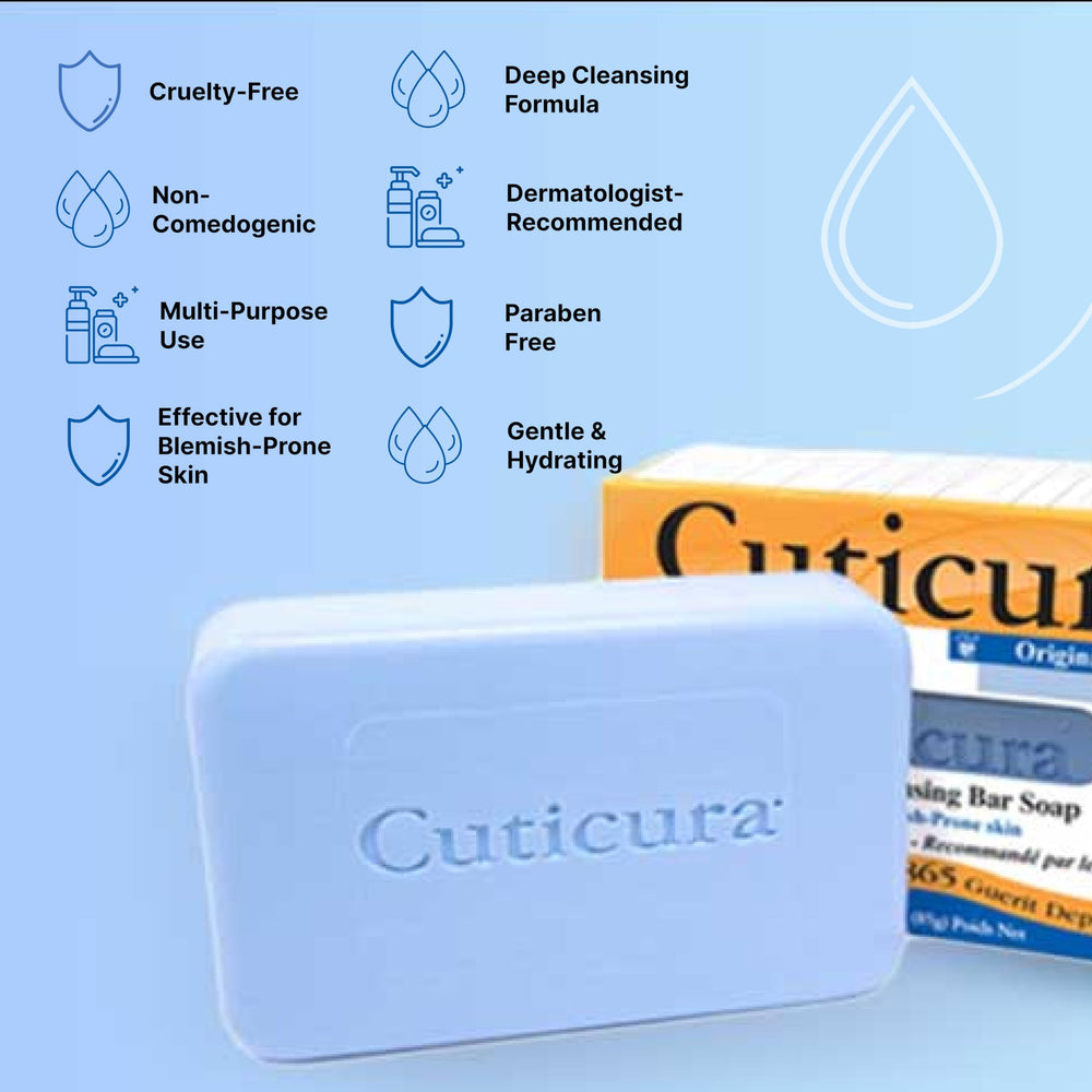Cuticura bar held in hand showing size and easy grip