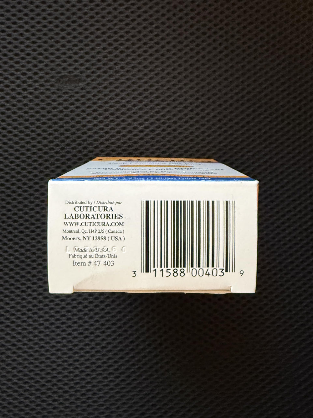 Cuticura bar packed in travel kit for convenient on-the-go cleansing