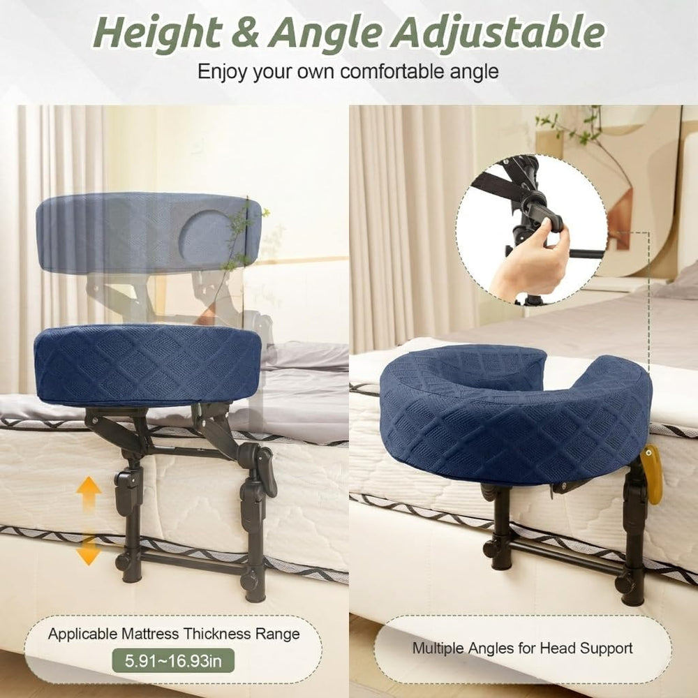 Cxgros headrest folded flat to show compact storage and easy portability between sessions