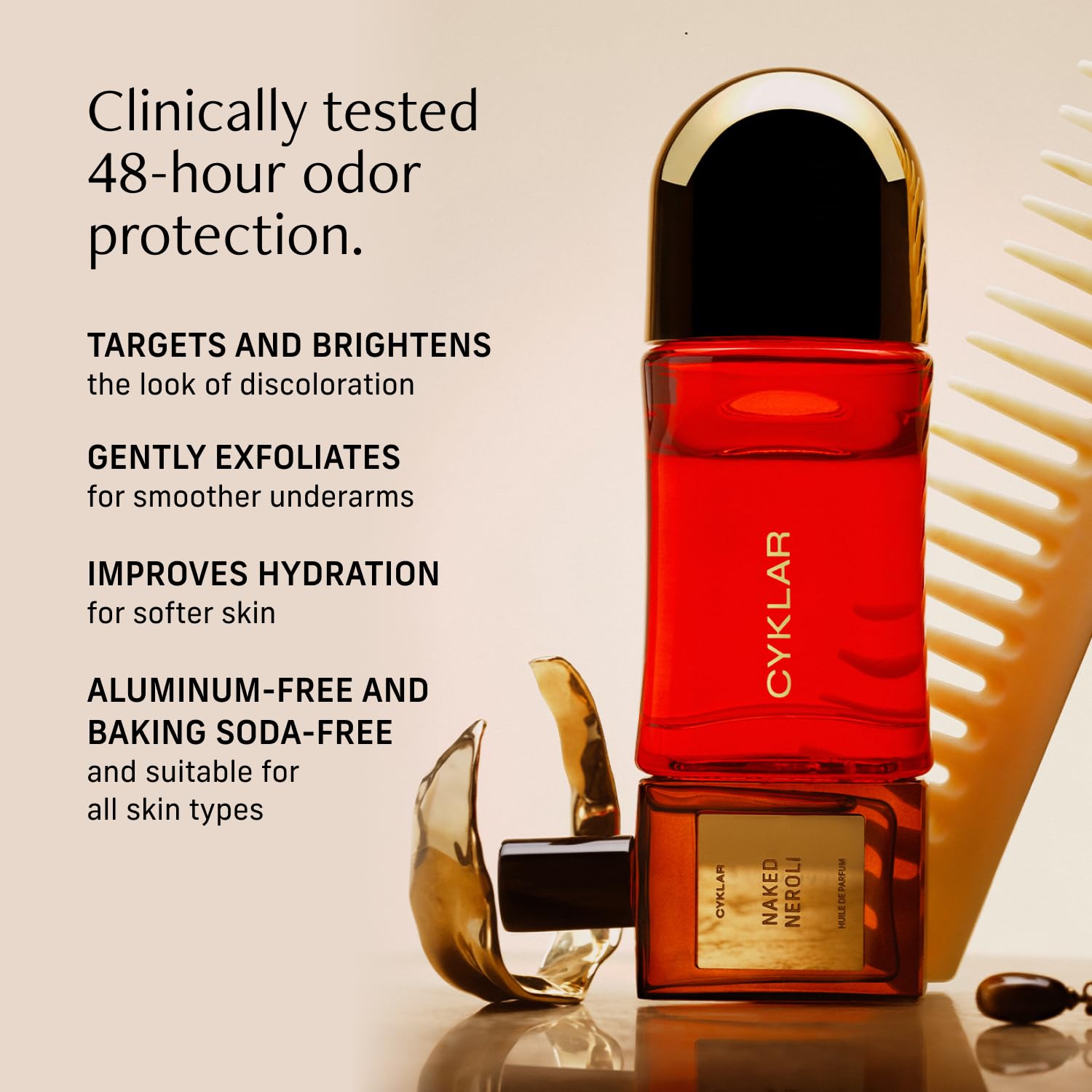 CYKLAR gel texture close-up highlighting fast-absorbing, non-greasy finish