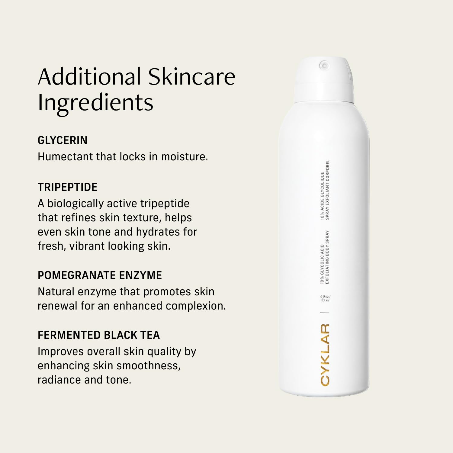CYKLAR bottle next to hand showing 6 fl oz size advantage