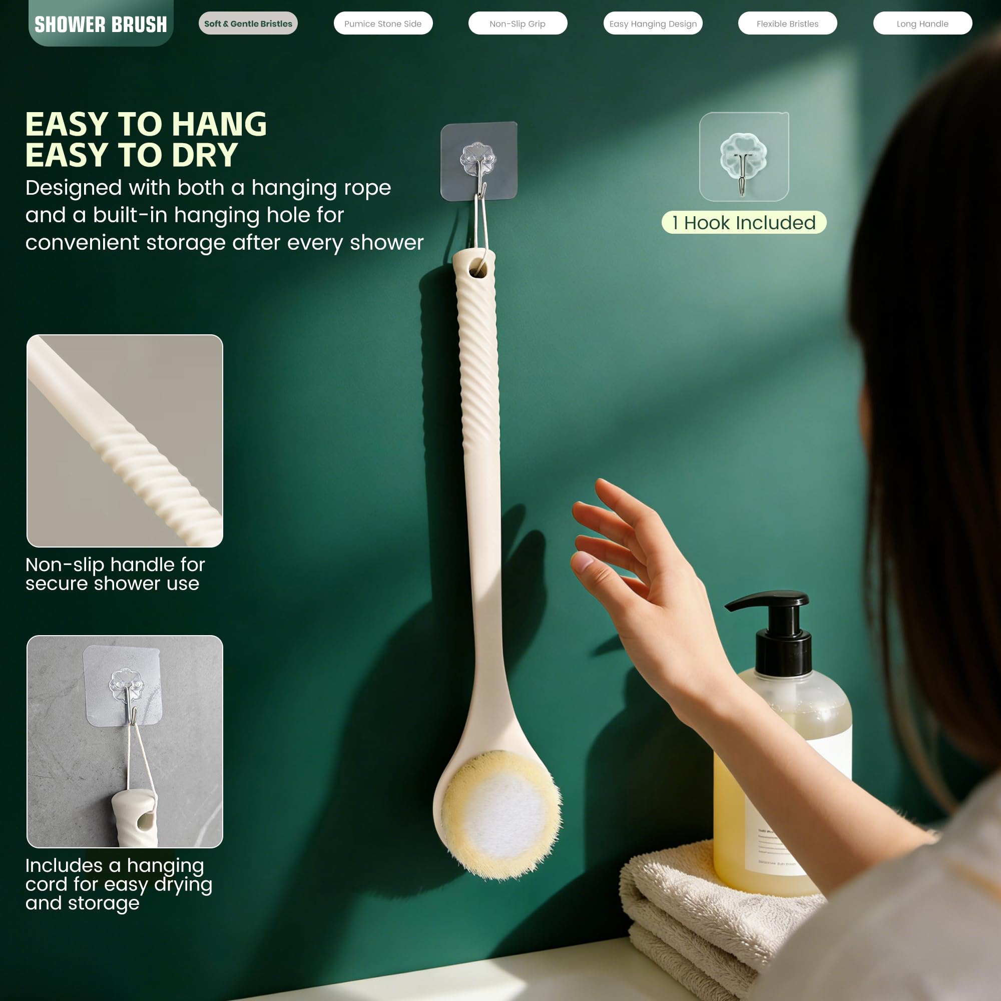 CYMPHW in-shower lifestyle image showing easy self-use and improved hygiene