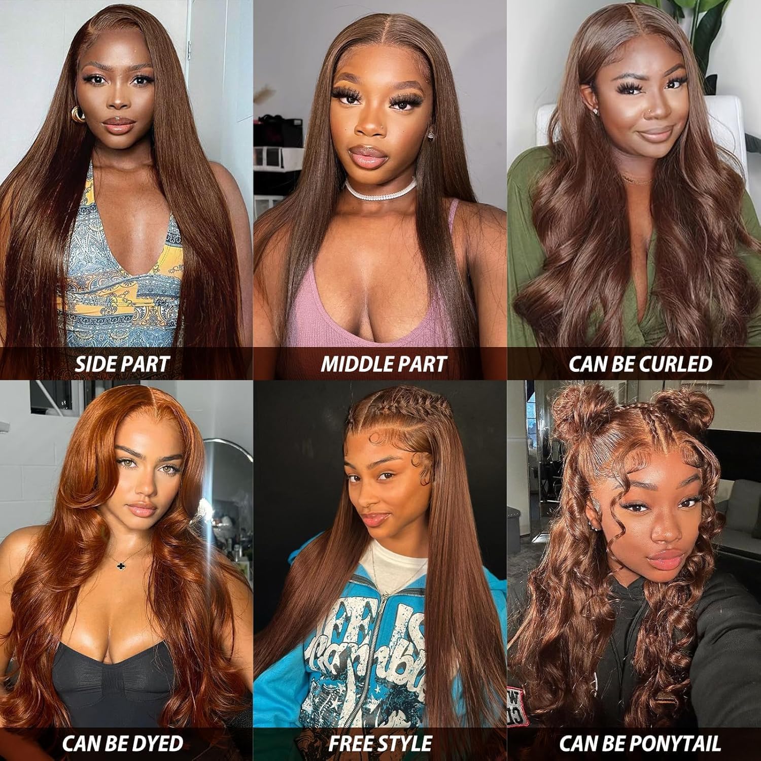 Cypha lifestyle shot of woman wearing wig offering confident style