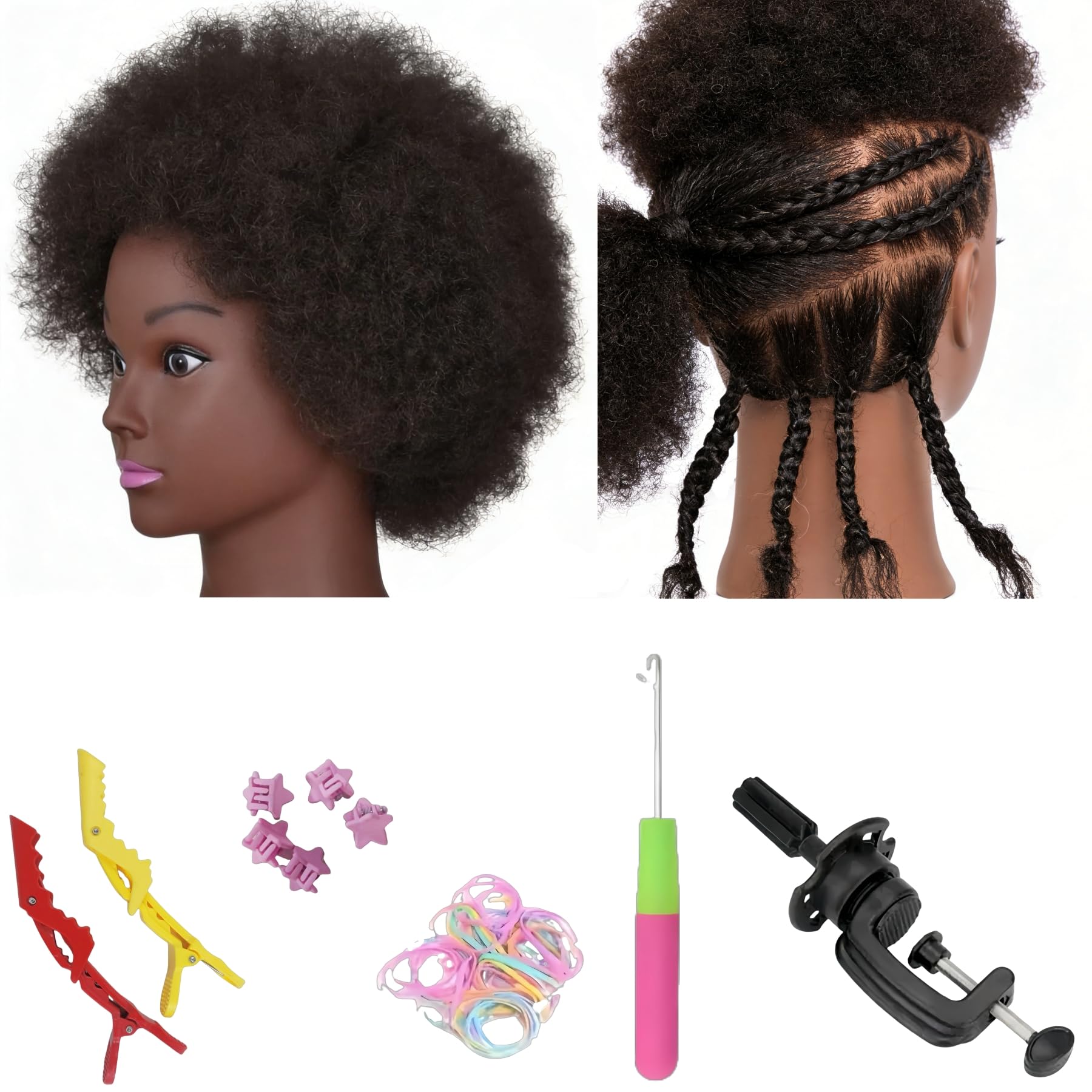 Czrleaty close-up of 3C afro kinky curly hair highlighting texture and easy braiding
