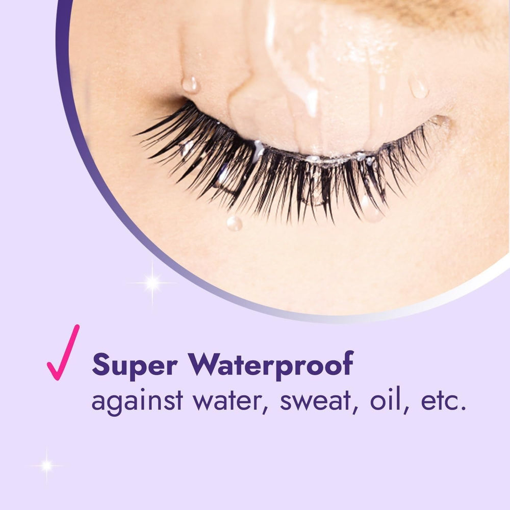 D-UP glue being applied to strip lash for quick professional application