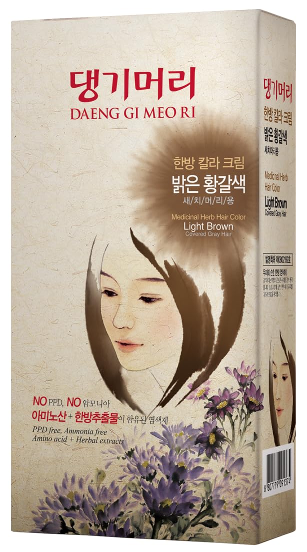 Daeng Gi Meo Ri front packaging showing light brown box and benefits