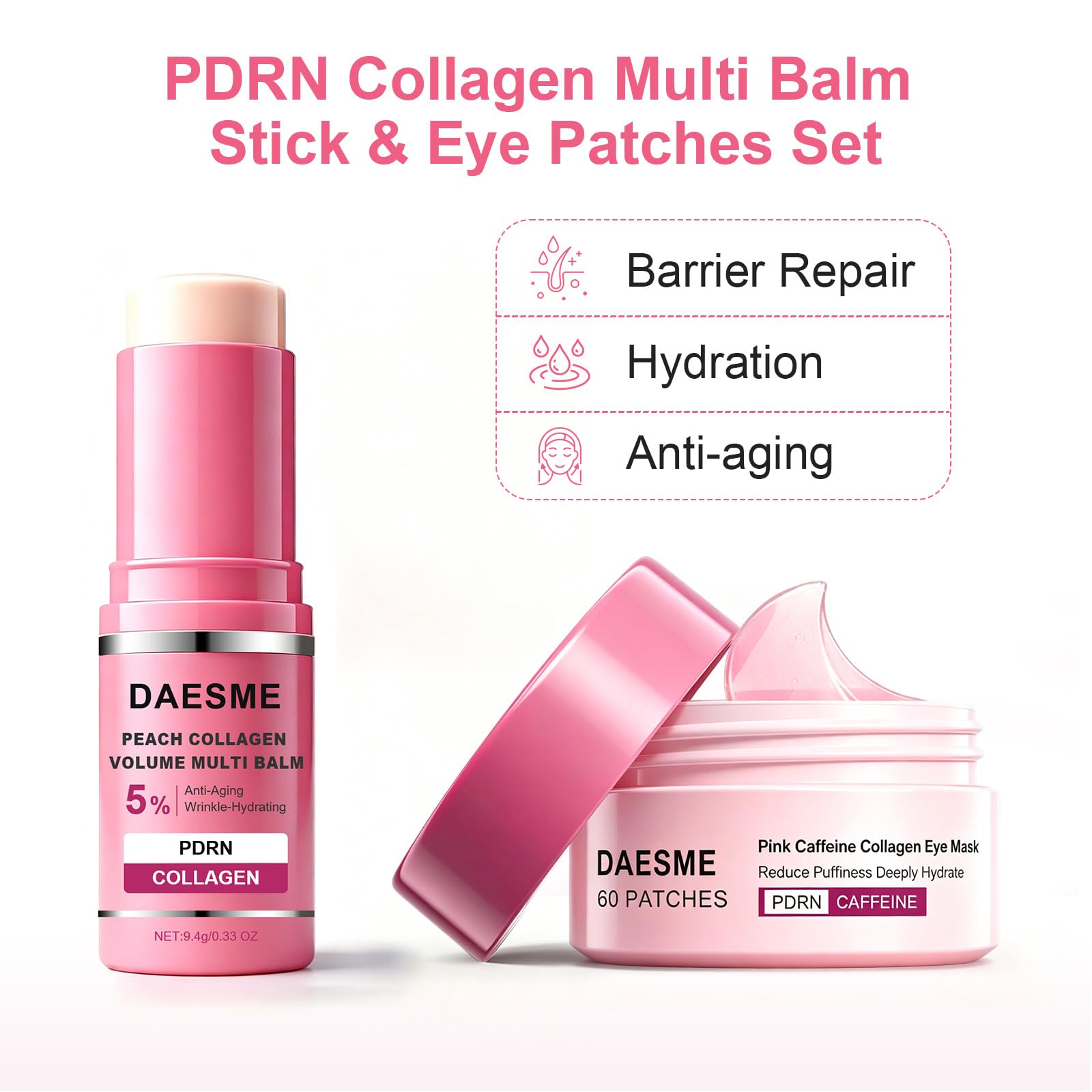 Daesme balm stick close-up texture demonstrating smooth melt-in application