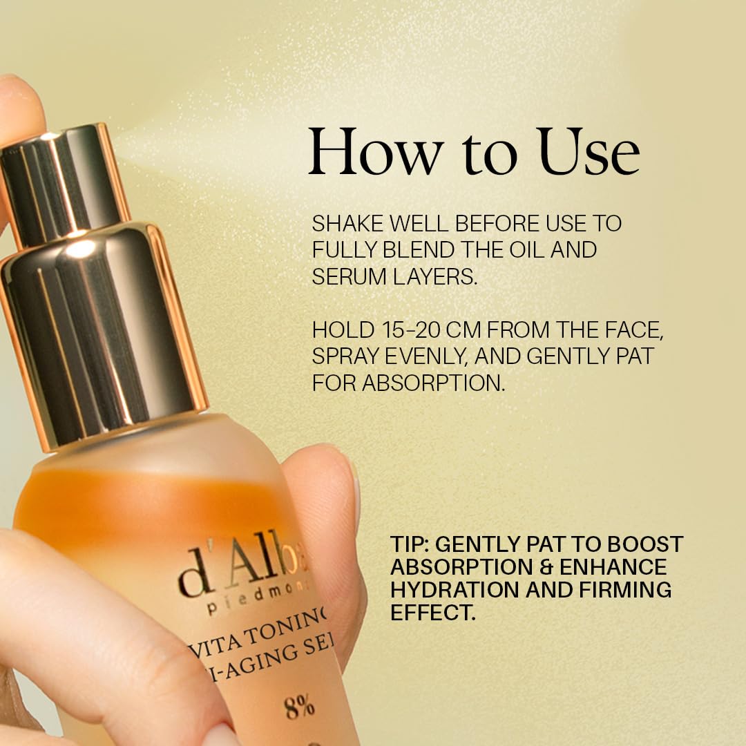 d'alba Piedmont before and after texture comparison showing smoother skin