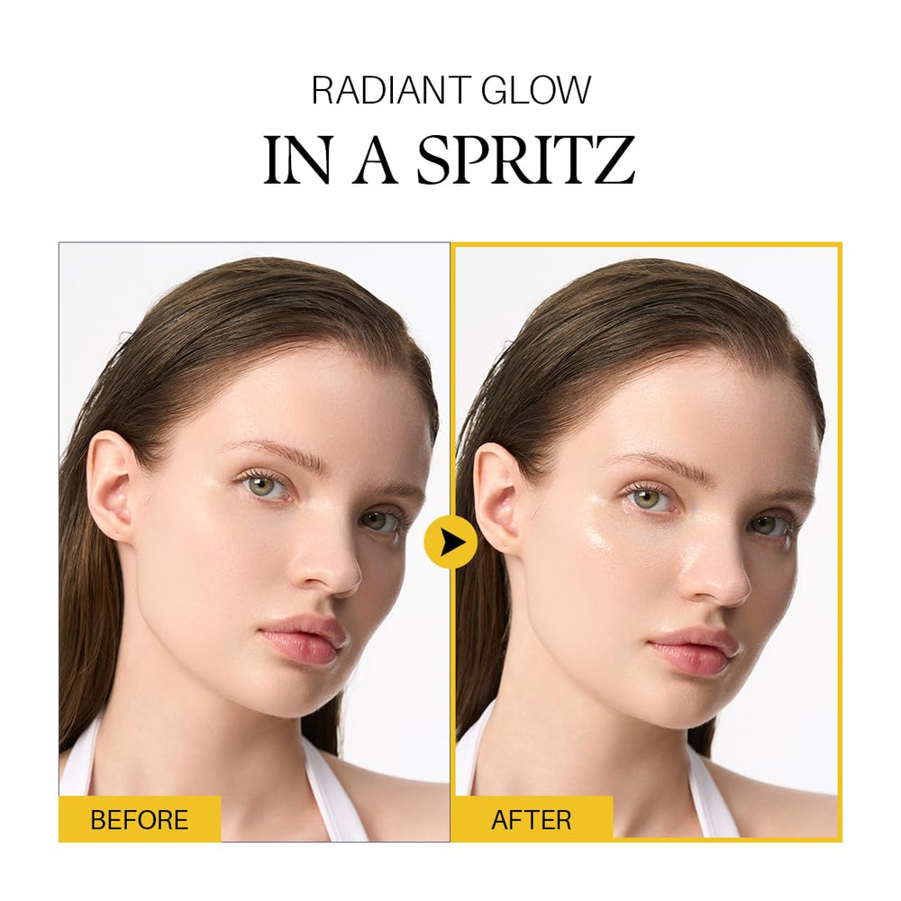 d'alba Piedmont nozzle spraying fine mist on face, demonstrates quick hydration benefit